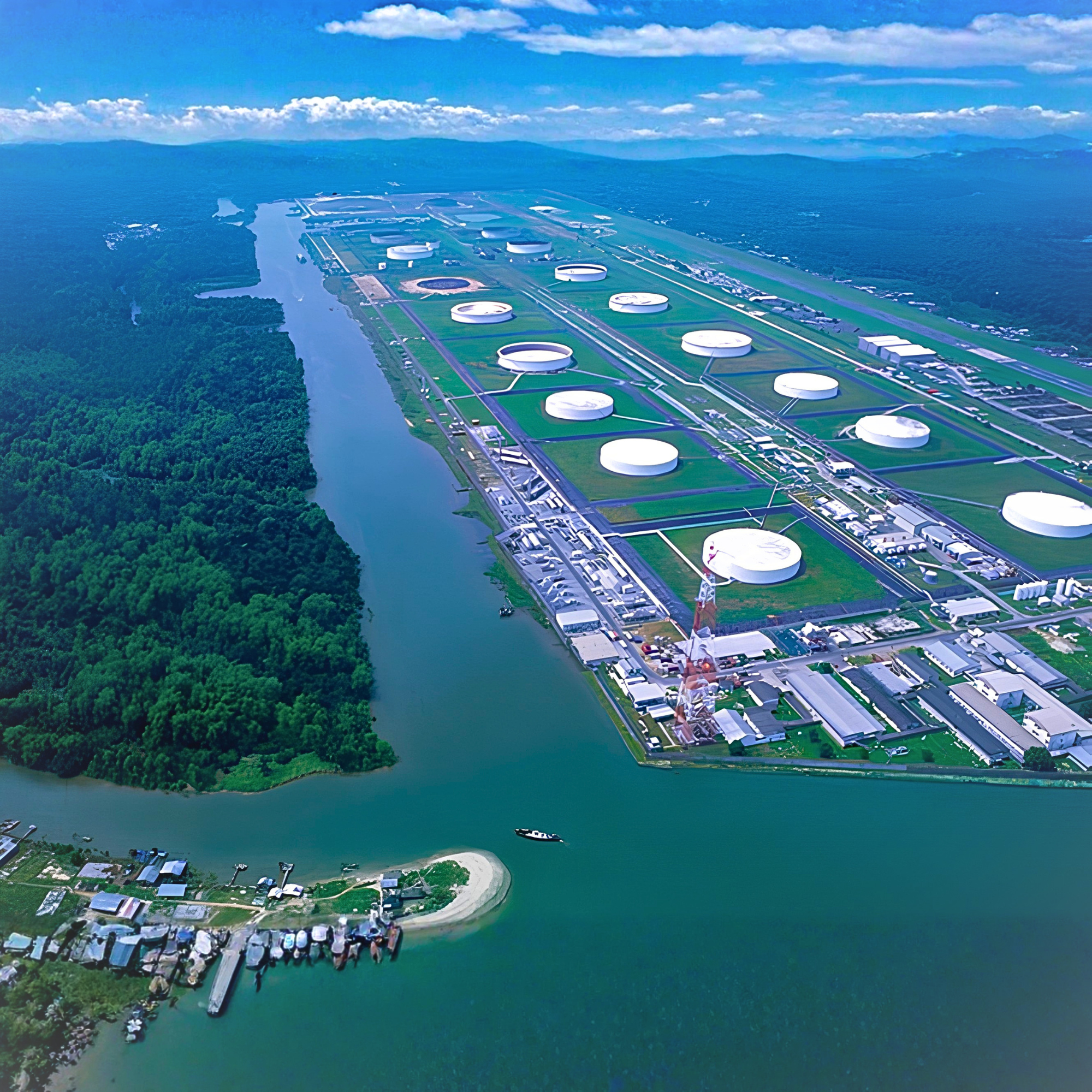 Industrial facility aerial view